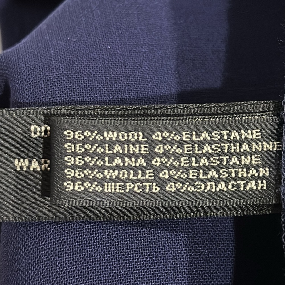 Ralph Lauren Black Label Dark Blue Wool Blend Trousers Size 4 - EUC - Picture 4 of 4